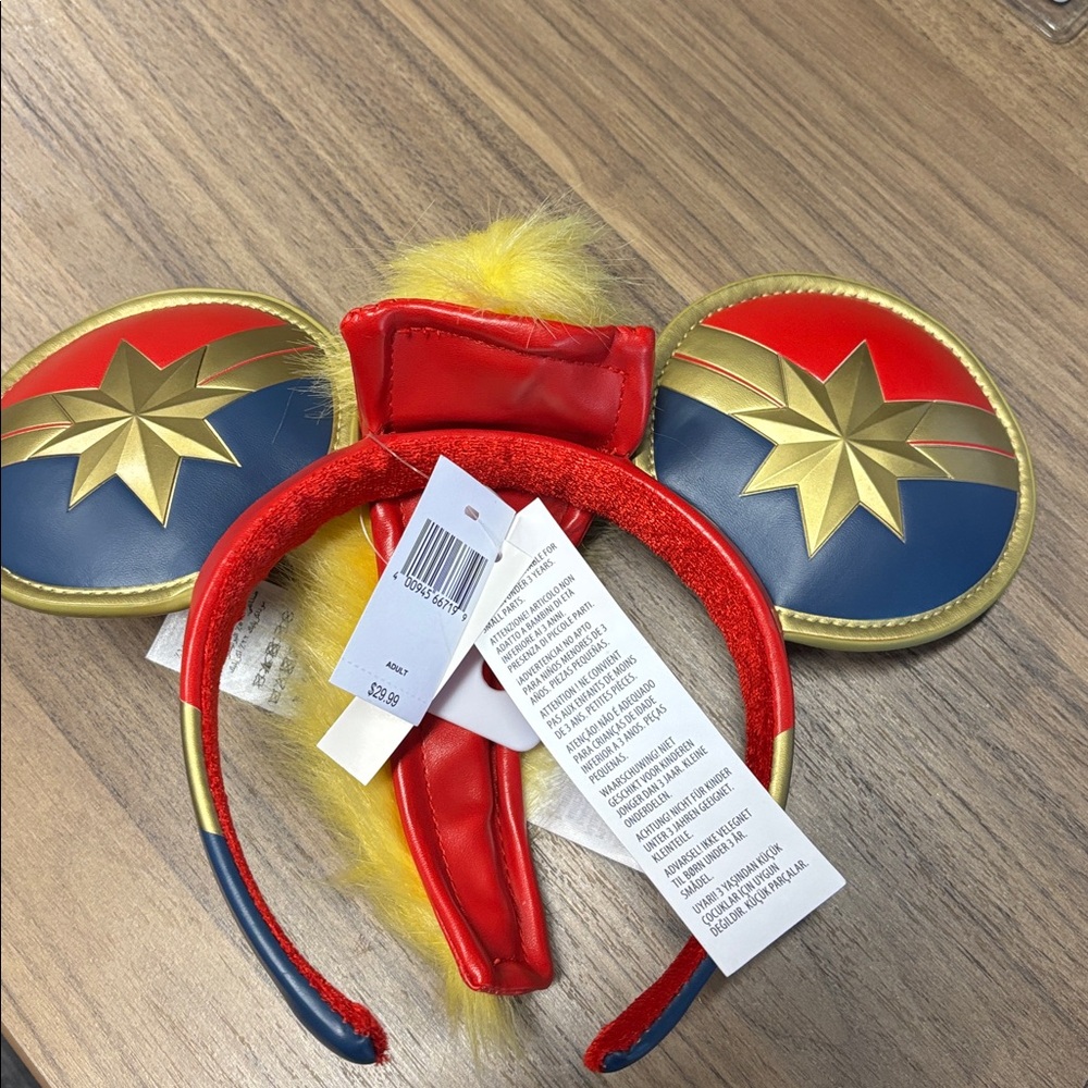 NWT Disney Captan Marvel Ears Headband